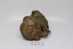 Statue Sculpture Couple de moineau Oiseau Animalier Style Art Deco Style Art Nou