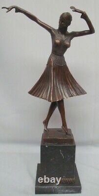 Statue Sculpture Danseuse Charleston Style Art Deco Style Art Nouveau Bronze mas