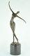 Statue Sculpture Danseuse Nue Acrobate Style Moderne Style Art Deco Bronze Massi