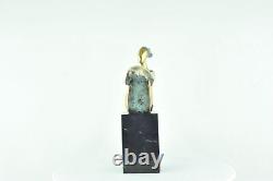 Statue Sculpture Danseuse Nue Acrobate Style Moderne Style Art Deco Bronze massi