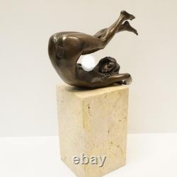 Statue Sculpture Danseuse Sexy Pin-up Style Art Deco Style Art Nouveau Bronze ma