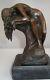 Statue Sculpture Demoiselle Nue Sexy Style Art Deco Style Art Nouveau Bronze Mas