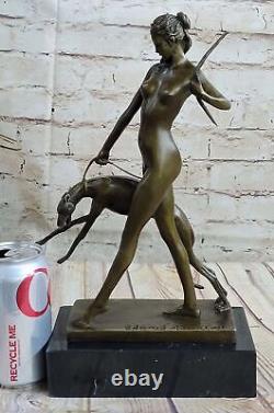 Statue Sculpture Diane Chasseresse Art Déco Style Nouveau Nu Bronze'Lost' Cire