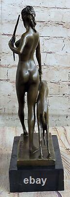 Statue Sculpture Diane Chasseresse Art Déco Style Nouveau Nu Bronze'Lost' Cire