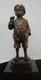 Statue Sculpture Garcon Fumeur Style Art Deco Style Art Nouveau Bronze Massif Si