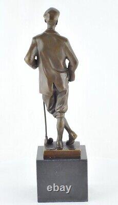 Statue Sculpture Golfeur Golf Style Art Deco Style Art Nouveau Bronze massif Sig