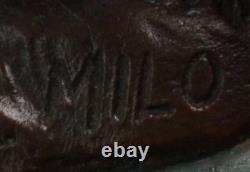 Statue Sculpture Golfeuse Golf Style Art Deco Style Art Nouveau Bronze massif Si