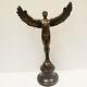 Statue Sculpture Icare Ange Nu Style Art Deco Style Art Nouveau Bronze Massif Si