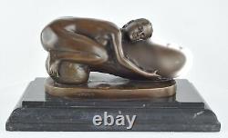 Statue Sculpture Nymphe Sexy Style Art Deco Style Art Nouveau Bronze massif Sign