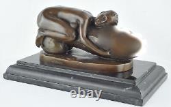 Statue Sculpture Nymphe Sexy Style Art Deco Style Art Nouveau Bronze massif Sign