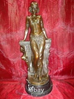 Statue Sculpture Orientale Sexy Style Art Deco Style Art Nouveau Bronze massif S