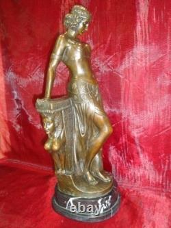 Statue Sculpture Orientale Sexy Style Art Deco Style Art Nouveau Bronze massif S