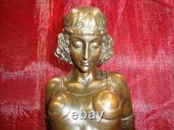 Statue Sculpture Orientale Sexy Style Art Deco Style Art Nouveau Bronze massif S