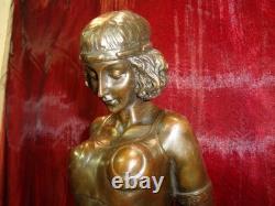 Statue Sculpture Orientale Sexy Style Art Deco Style Art Nouveau Bronze massif S