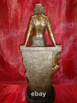 Statue Sculpture Orientale Sexy Style Art Deco Style Art Nouveau Bronze massif S