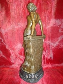 Statue Sculpture Orientale Sexy Style Art Deco Style Art Nouveau Bronze massif S