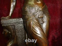 Statue Sculpture Orientale Sexy Style Art Deco Style Art Nouveau Bronze massif S