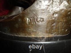 Statue Sculpture Orientale Sexy Style Art Deco Style Art Nouveau Bronze massif S