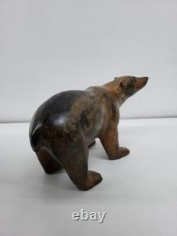 Statue Sculpture Ours Animalier Style Art Deco Style Art Nouveau Bronze massif S