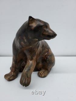 Statue Sculpture Ours Animalier Style Art Deco Style Art Nouveau Bronze massif S