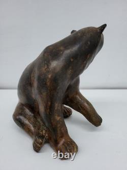 Statue Sculpture Ours Animalier Style Art Deco Style Art Nouveau Bronze massif S