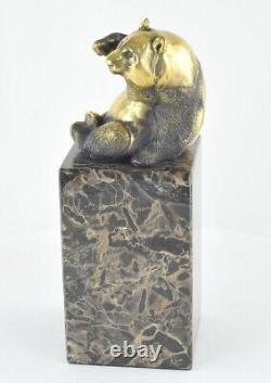 Statue Sculpture Panda Animalier Style Art Deco Style Art Nouveau Bronze massif