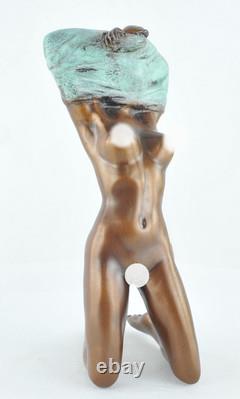 Statue Sculpture Pin-up Sexy Style Art Deco Style Art Nouveau Bronze massif