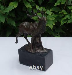 Statue en bronze Cerf Animalier Chasse Style Art Deco Style Art Nouveau Bronze S
