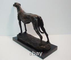 Statue en bronze Chien Levrier Animalier Chasse Style Art Deco Style Art Nouveau