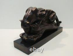 Statue en bronze Cougar Animalier Style Art Deco Style Art Nouveau Bronze Signe