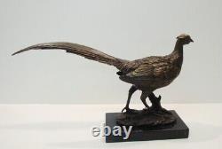 Statue en bronze Faisan Oiseau Animalier Chasse Style Art Deco Style Art Nouveau