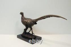 Statue en bronze Faisan Oiseau Animalier Chasse Style Art Deco Style Art Nouveau