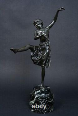 Statue en bronze par Philippe Devriez danseuse Art déco 1930 M2124