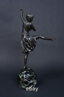 Statue en bronze par Philippe Devriez danseuse Art déco 1930 M2124