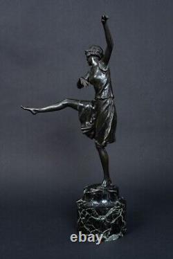 Statue en bronze par Philippe Devriez danseuse Art déco 1930 M2124