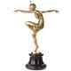 Statue En Bronze Poli Art D&eacute;co D'une Danseuse Con Brio D'apr&egrave;s Ferdinand Preiss
