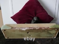 Statue ephèbe à la flute de pan art déco régule sur socle onyx, 42x12xH21cm, P 7kg