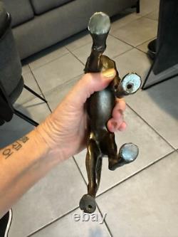 Statuette chien bronze vintage 20? Cm déco art animalier rare