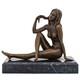 Statuette De Femme Nue Style Ancien/art D&eacute;co Sculpture En Bronze