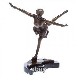 Statuette de patineuse artistique d´après Ferdinand Preiss style Art déco