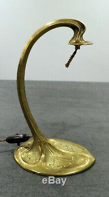 Superbe Pied De Lampe En Bronze Art Deco/nouveau Pour Tulipe Daum Muller Frères