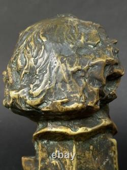 Superbe SCULPTURE BRONZE BUSTE BEETHOVEN signé LE VERRIER LE FAGUAYS Art Deco