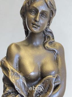 Superbe ensemble de 3 sculptures en bronze signées Collinet Style Art Déco 2