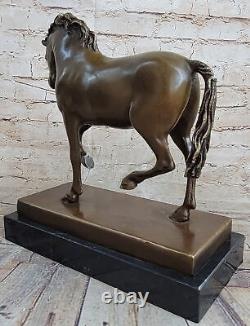 Tang Cheval Par Barye Art Déco Moderne Bronze Sculpture Figurine Fonte Figurine