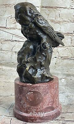 The Chouette Art Déco, Beau Bronze Statue Sculpture Fonte Classique Ouvre