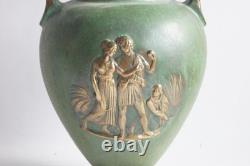 Vase amphore bronze patine verte antique Art Déco (77802)