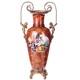 Vase En Porcelaine Avec Bronze Aux Anges Style Art Déco Multicouleur
