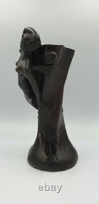 Vase sculpture suzanne bizard fee nymphe bronze art deco 1930 régule fonte d art