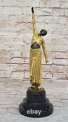 Vintage Art Déco Bronze Demetre Chiparus Femme Danseuse Vieux Parlor Affaire