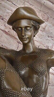 Vintage Grand Art Déco Danseuse Dimitri Chiparus Bronze Sculpture Statue